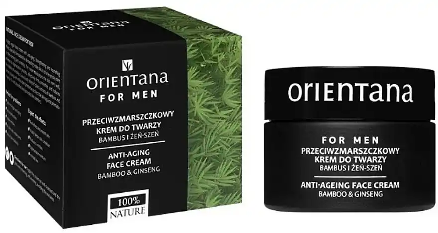 Anti-Wrinkle Men Face Cream "Bamboo & Ginseng"