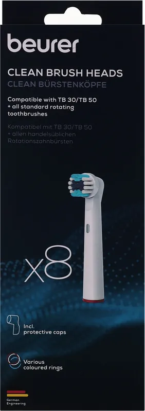 Beurer TB 30/50 Toothbrush Head, 8 pcs. - Bath and Body