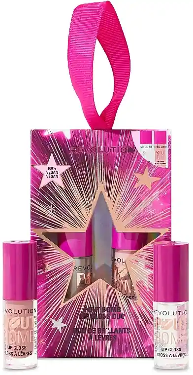 Makeup Revolution Pout Bomb Lip Gloss Duo Set (lip/gloss/2x1.4ml)