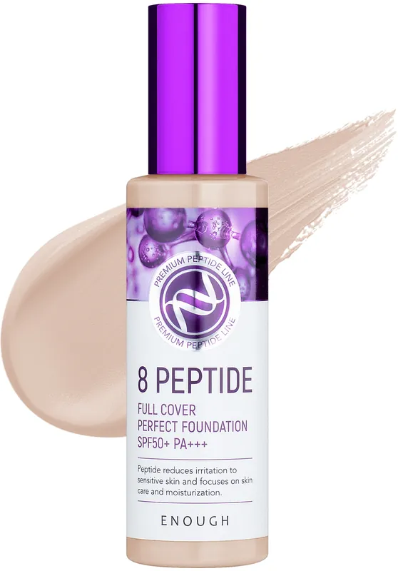 Enough 8 Peptide Full Cover Perfect Foundation SPF50+ PA+++ - Makeup