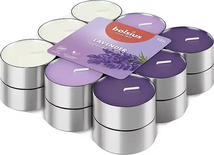 Set of tealight candles "Lavender", 18x3.5H - Bath and Body