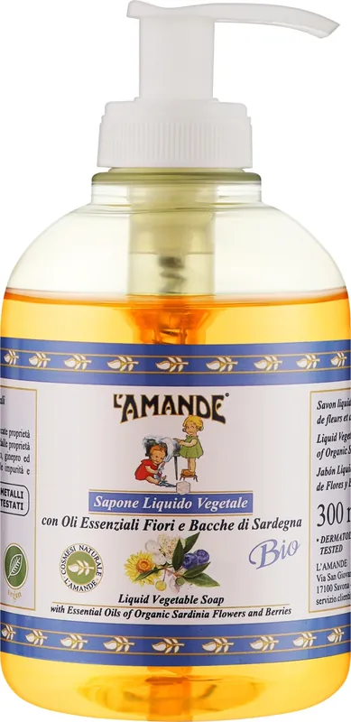 Organic Sardinia Flowers & Berries Liquid Soap - Bath and Body