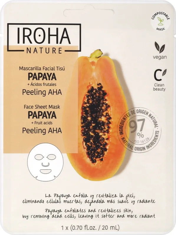 Papaya Peeling AHA Face Sheet Mask - Skin Care Products