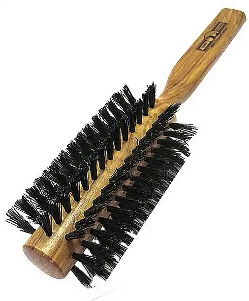 Round Hair Brush, 21.5 cm, olive wood - Accessories