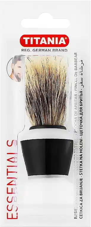 Shaving Brush, white-black
