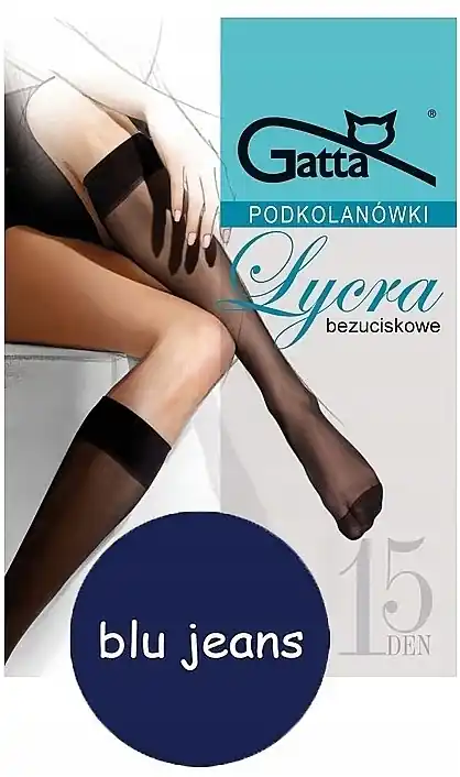 Lycra Women Socks, 2 pairs, 15 Den, blu jeans - Clothes