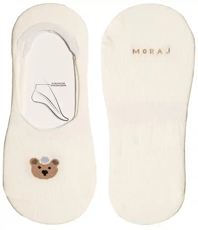 Women's Short Cotton Socks CDB201-013, Milky