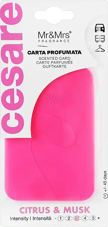 Mr&Mrs Fragrance Cesare Scented Card Citrus & Musk - Bath and Body