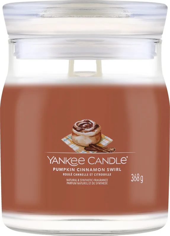 Pumpkin Cinnamon Swirl Scented Candle in Jar, 2 wicks - Bath and Body