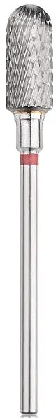 Pedicure Nail File Drill Bit, tungsten, rounded cylinder, red - Accessories