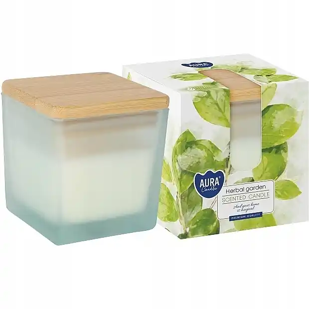 Scented Candle in Matte Glass 'Herb Garden' - Bath and Body