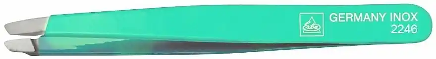 Slant Tip Tweezers, green, 9,5 cm - Accessories