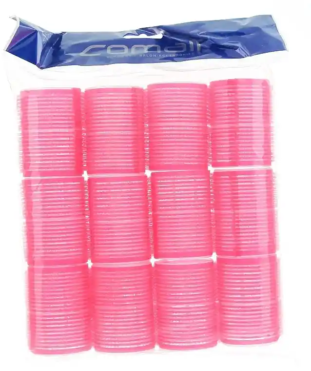 Velcro Plus Curlers Set, 12 pcs, 44mm, pink - Accessories