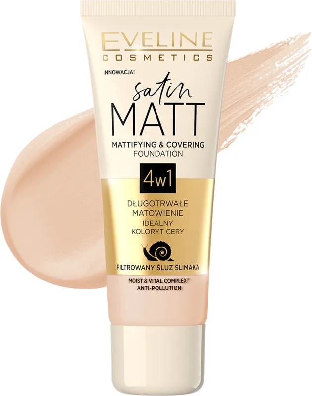 Eveline Cosmetics Satin Matt Mattifying Foundation - Makeup