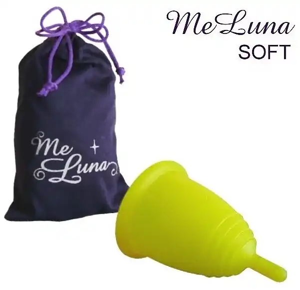 Menstrual Cup with Stem, M size, yellow - Accessories
