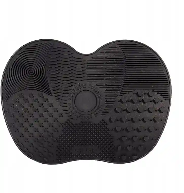 Cleaning Brush Silicone Mat, black, XL-size