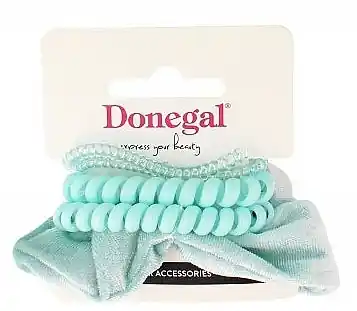 Hair Ties Set, FA-5833, 5 pcs, turquoise