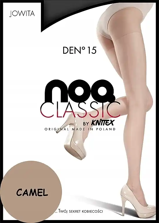 Tights 'Jowita', 15 Den, camel - Clothes
