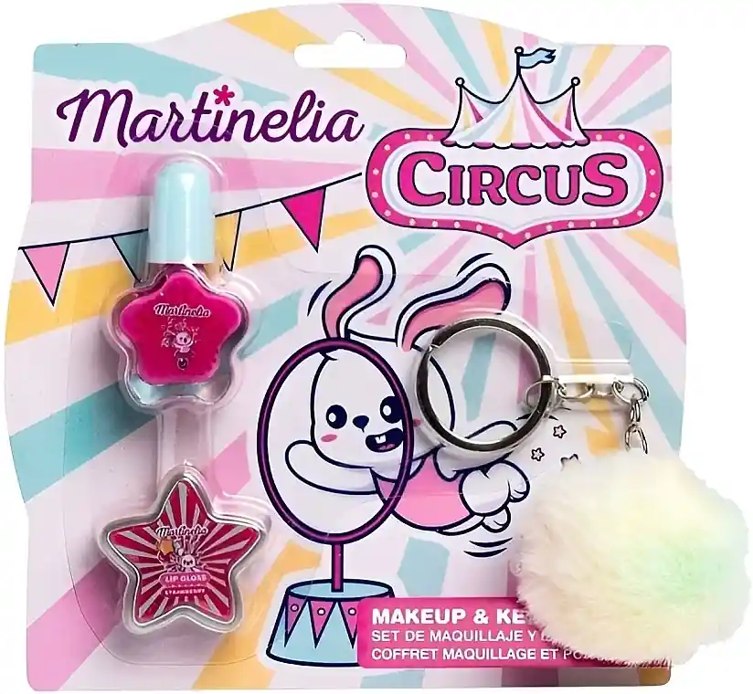 Martinelia Circus Makeup And Keychain Set (lip/gloss/2g + nail/polish/4ml + keychain/1pcs) - Nails