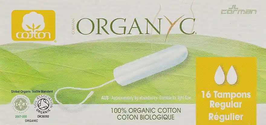 Organic Cotton Tampons, 16 pcs - Bath and Body