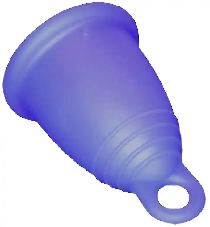 Menstrual Cup with Ring, M-size, dark purple