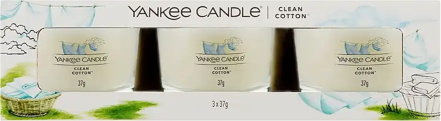 Scented Candle Set "Clean Cotton" - Bath and Body