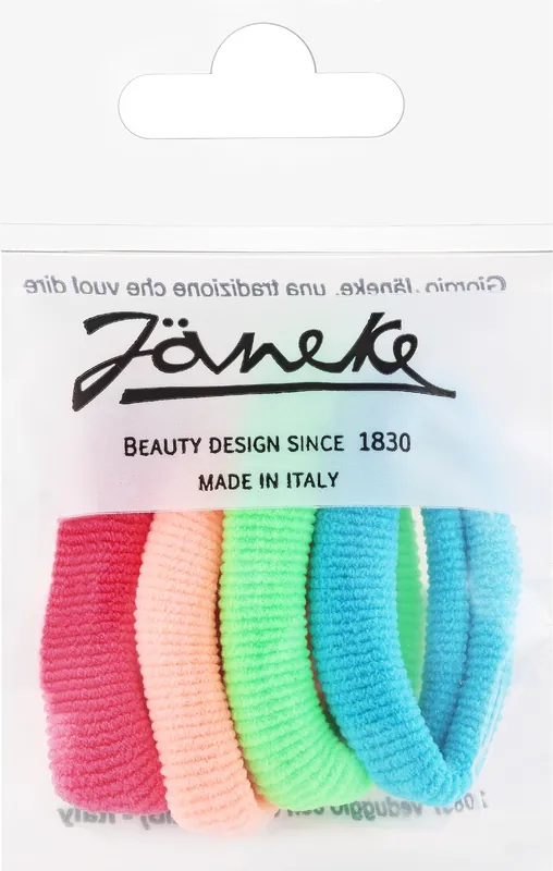 Hair Ties, 4 pcs., crimson + light pink + green + blue - Accessories