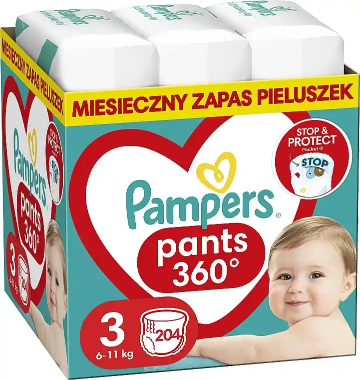 Diaper Pants, size 3, 6-11 kg, 204 pcs