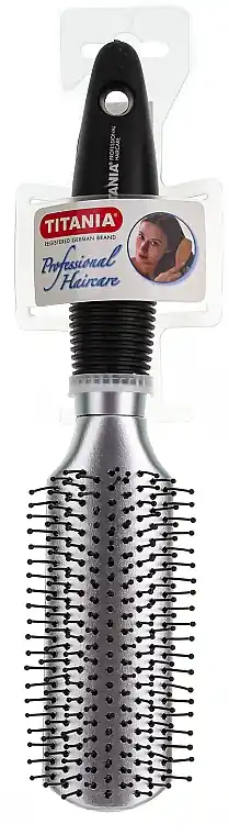 Massage Hair Brush with Rubber Handle, 9 rows, medium - Accessories