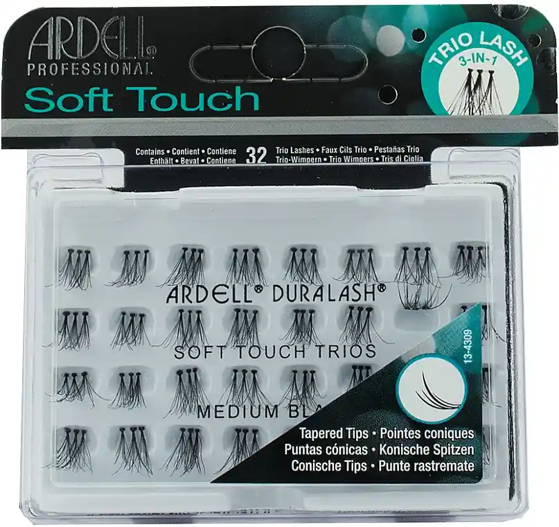 Ardell Soft Touch Trio Individuals Medium Black - Makeup