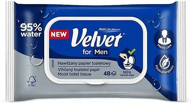 Wet Toilet Paper for Men, 48 pcs. - Velvet