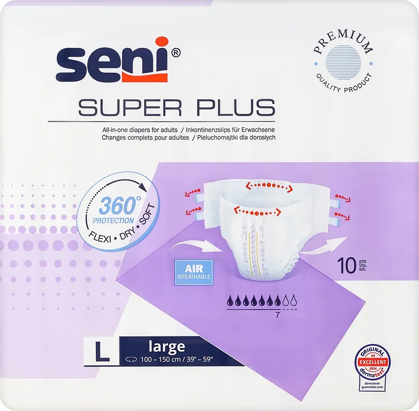 Super Seni Plus Adult Diapers, 100-150 cm