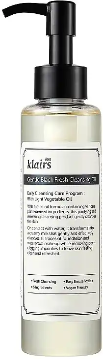 Dear Klairs Gentle Black Fresh Cleansing Oil - Makeup