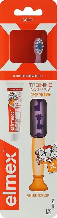 Kids Toothbrush Soft (0-3 years), lilac with giraffe