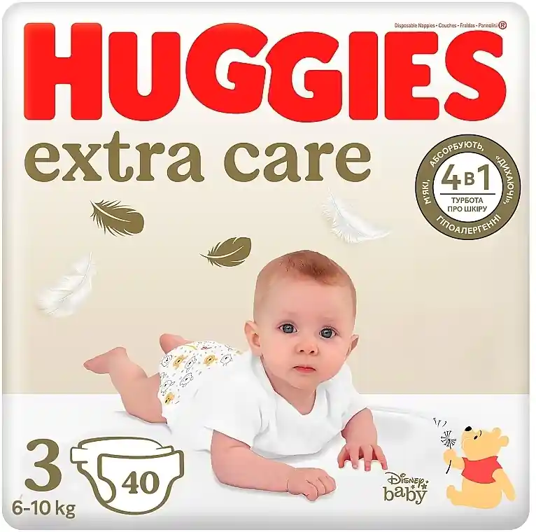 Extra Care Diapers, size 3, 6-10 kg, 40 pcs