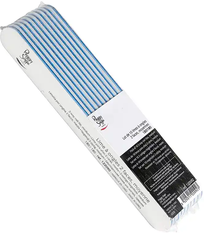 Double-Sided Nail File Set, 180/180, white
