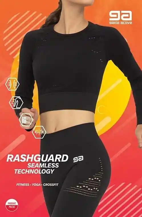 Women Long-Sleeved T-Shirt 'Rashguard Seamless Technology', black