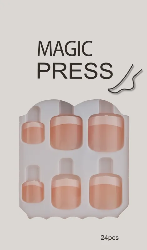 Square Toe Nail Tips, 24 pcs. - Nails