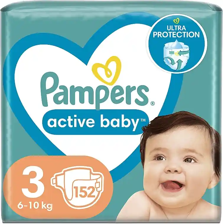 Diapers 'Active Baby' 3 (6-10 kg), 152 pcs