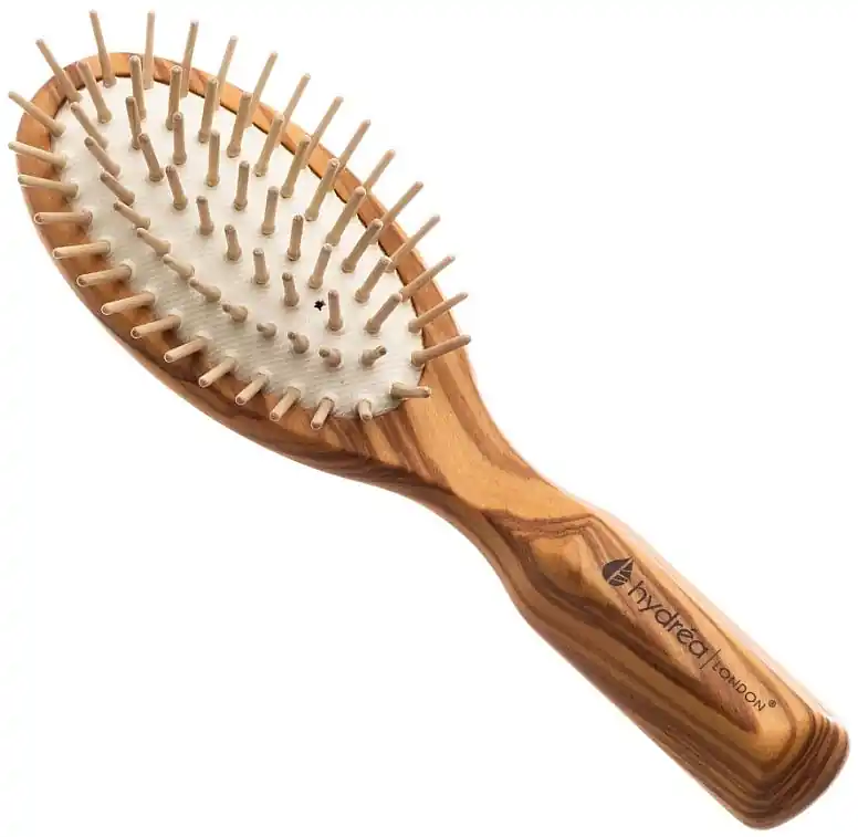 Anti-static Olive Wood Travel Hair Brush