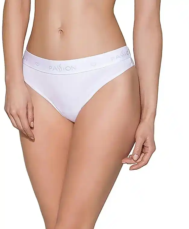Cotton Brazilian Panties PS005, white - Clothes
