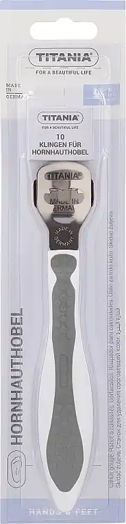Stainless Steel Callus Razor with Rubberized Plastic Handle, grey - Accessories
