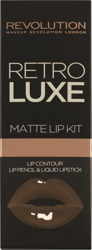 Makeup Revolution Retro Luxe Matte Lip (lipstick/5.5ml + l/pencil/1g)