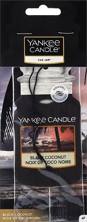 Black Coconut Car Jar Air Freshener - Bath and Body