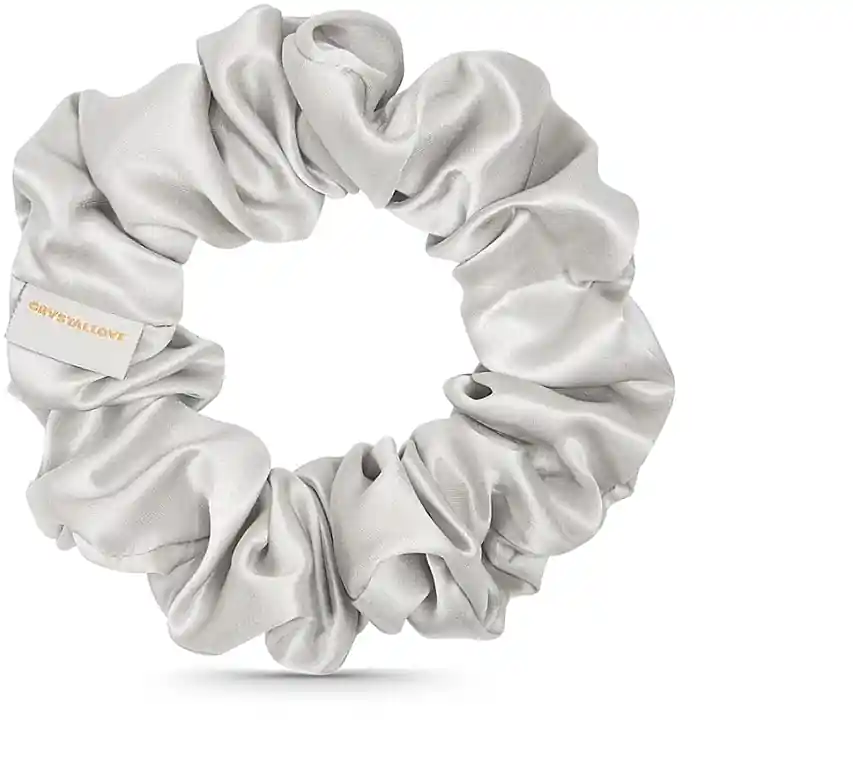 Silk Hair Tie, Silver - Accessories