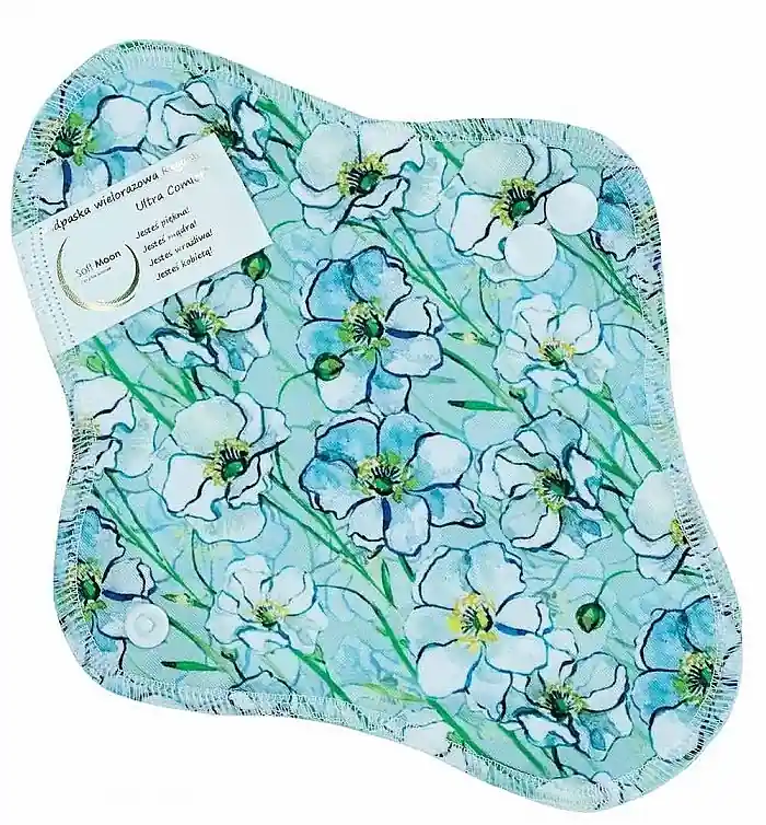 Reusable Cotton Daily Liner, green peony - Bath and Body