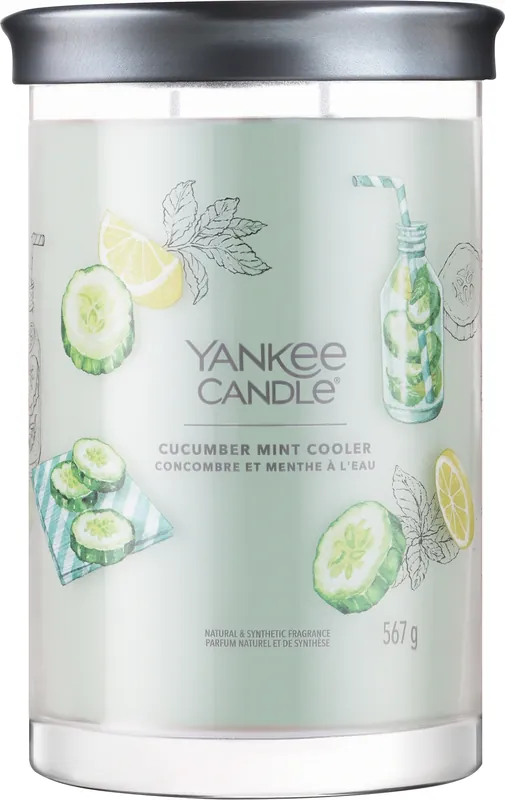 Scented Candle in Glass 'Cucumber Mint Cooler', 2 wicks - Bath and Body