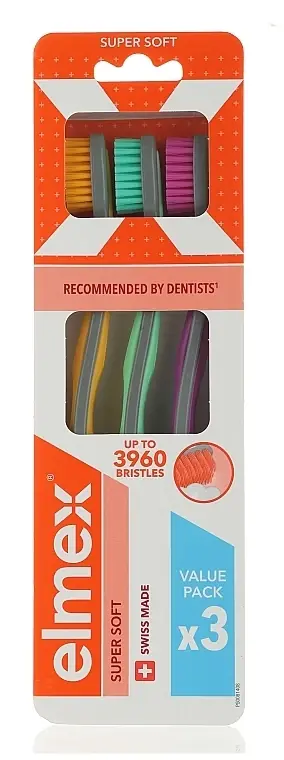 Set of toothbrushes, 4360, orange + green + purple - Bath and Body