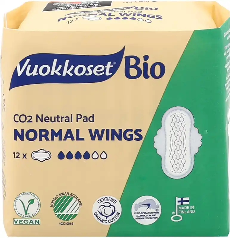 Sanitary Pads with Wings, 12 pcs - Bath and Body