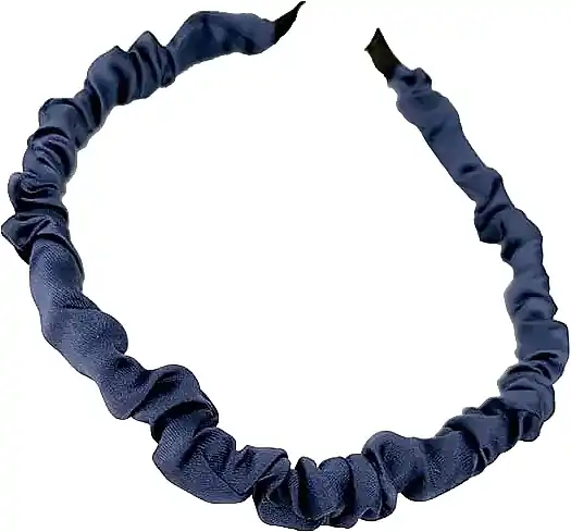 Satin Hair Band, Blue - Accessories